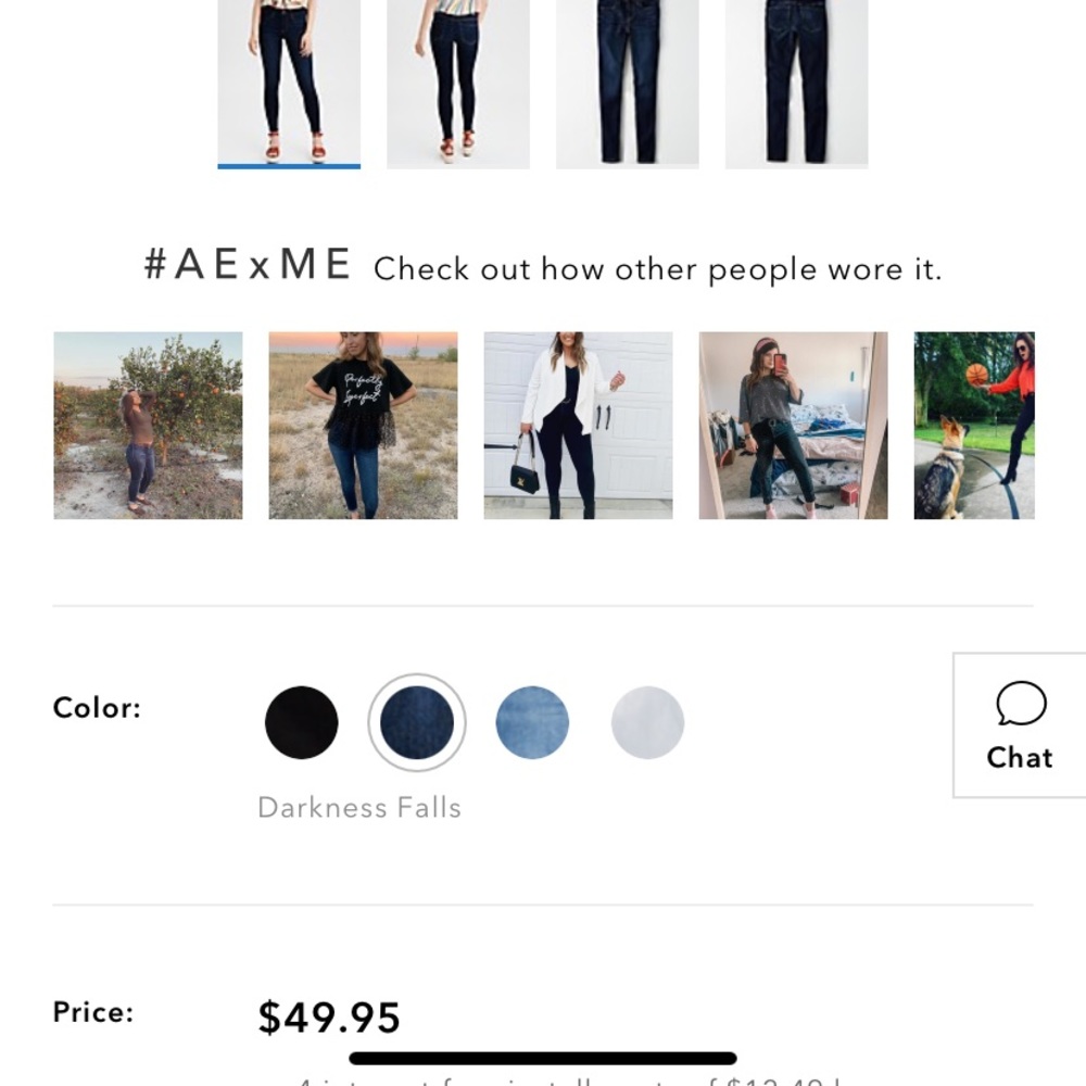 American Eagle Super Stretch Dark Denim Jeggings